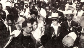 Former Premier Zhou Enlai and Foreign Minister Chen Yi during a visit to Africa in 1963-64.