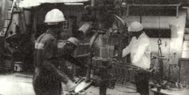 Nigerian technicians at work in a oil refinery. XINHUA